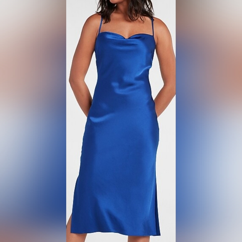 Express Royal Blue Cocktail Dress women Party Dress - Size XS